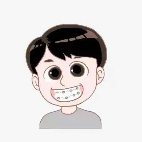 戴牙套卡通图片搞笑